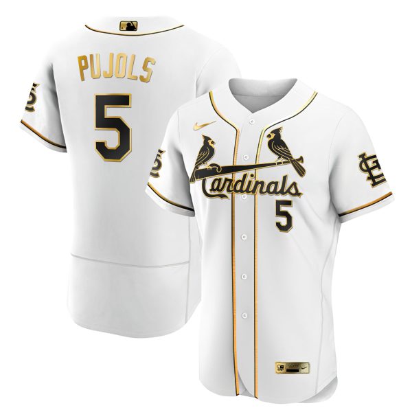 Men's Albert Pujols Arizona Cardinals White Gold & Black Gold Jersey - All Stitched - Image 3