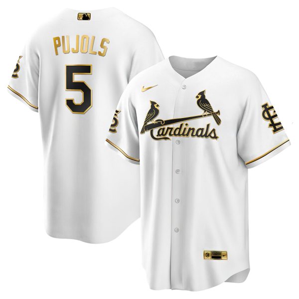 Men's Albert Pujols Arizona Cardinals White Gold & Black Gold Jersey - All Stitched - Image 4