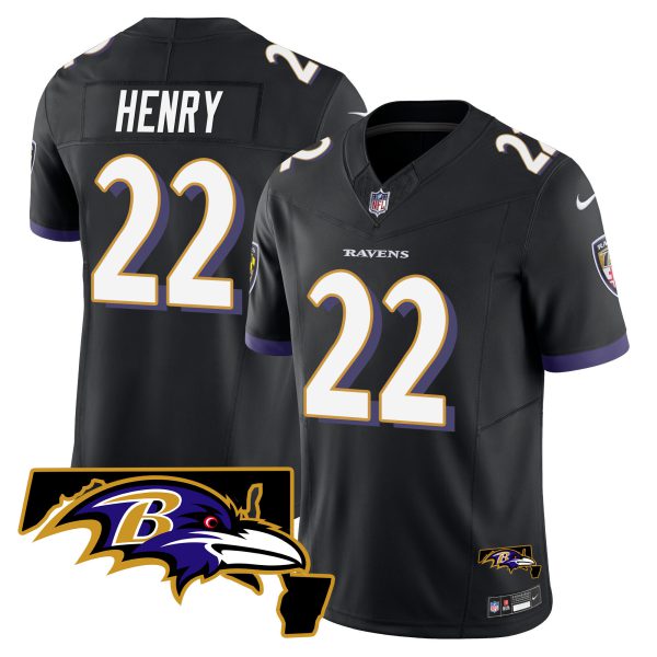 Derrick Henry Ravens Maryland Patch Vapor Limited Jersey - All Stitched - Image 3