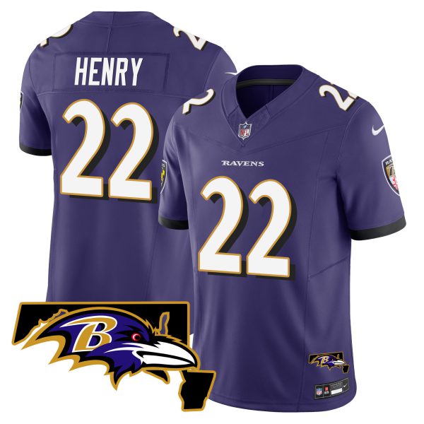 Derrick Henry Ravens Maryland Patch Vapor Limited Jersey - All Stitched - Image 4