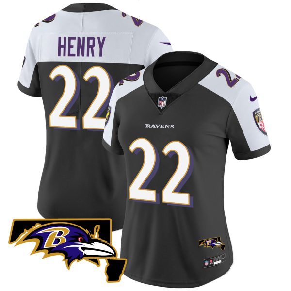 Derrick Henry Ravens Maryland Patch Vapor Limited Jersey - All Stitched - Image 6