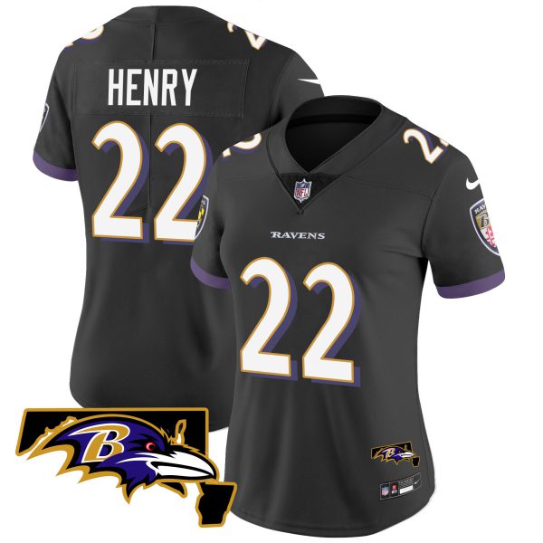 Derrick Henry Ravens Maryland Patch Vapor Limited Jersey - All Stitched - Image 8
