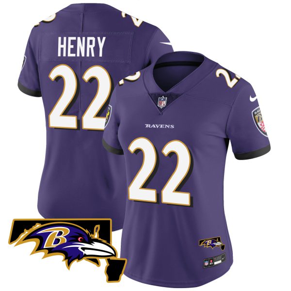 Derrick Henry Ravens Maryland Patch Vapor Limited Jersey - All Stitched - Image 9