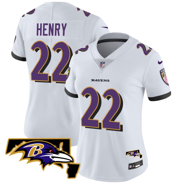 Derrick Henry Ravens Maryland Patch Vapor Limited Jersey - All Stitched - Image 10