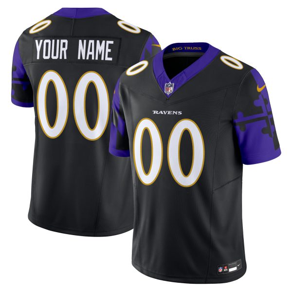 Ravens Maryland Flag Vapor Limited Custom Jersey - All Stitched - Image 3