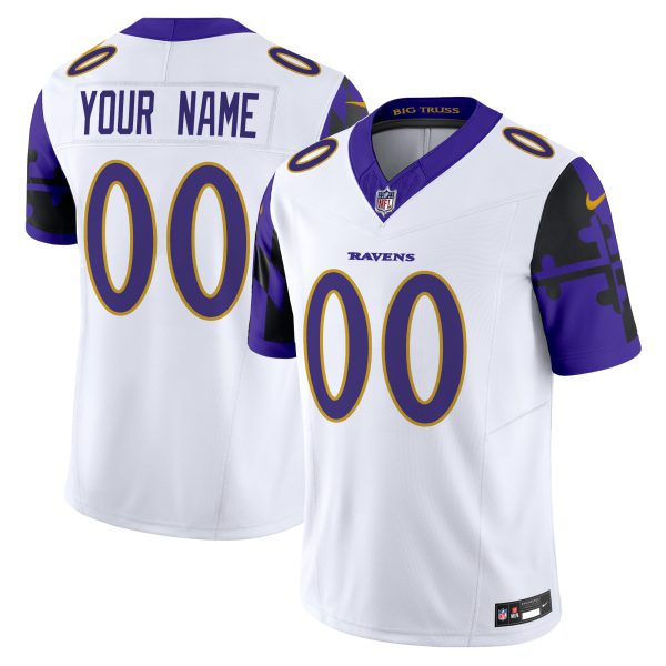 Ravens Maryland Flag Vapor Limited Custom Jersey - All Stitched - Image 4