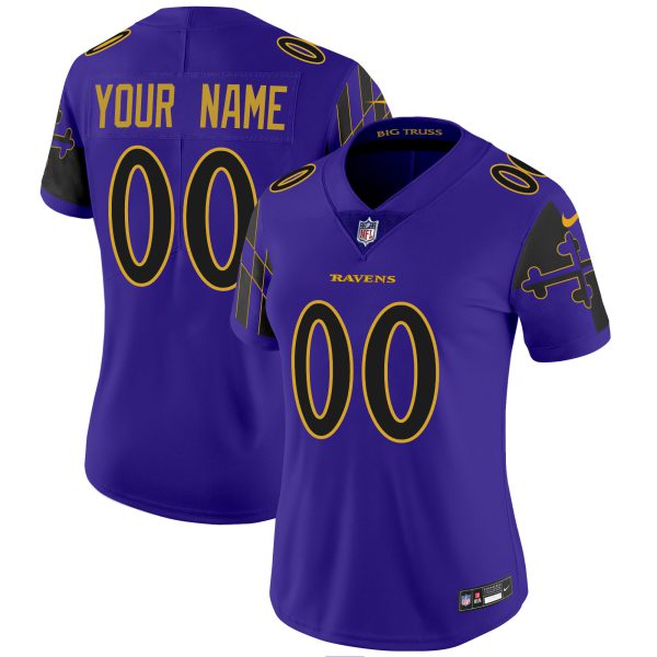 Ravens Maryland Flag Vapor Limited Custom Jersey - All Stitched - Image 5