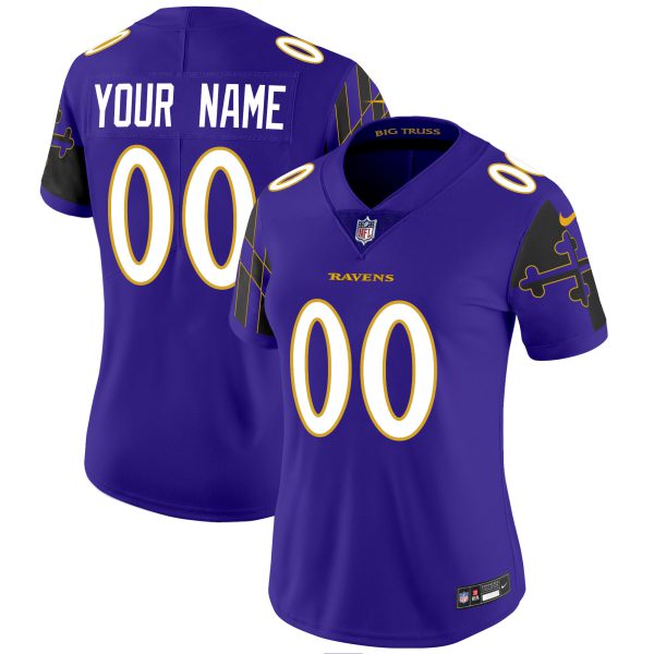 Ravens Maryland Flag Vapor Limited Custom Jersey - All Stitched - Image 6