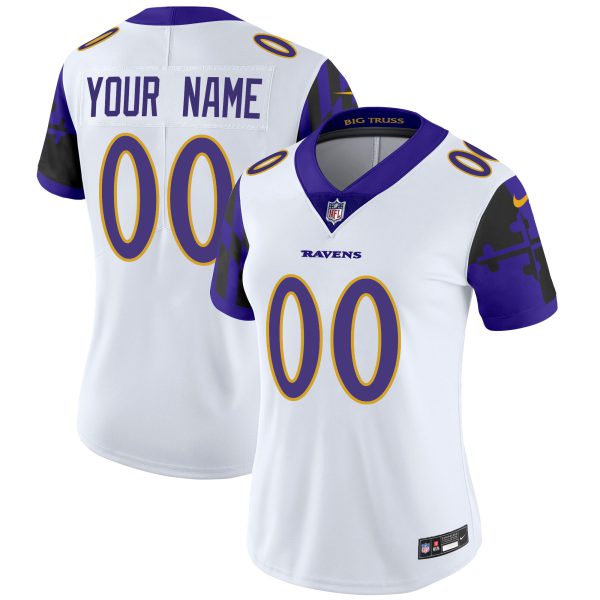Ravens Maryland Flag Vapor Limited Custom Jersey - All Stitched - Image 8