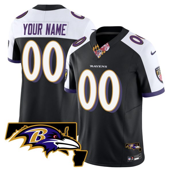 Ravens Maryland Patch Vapor Limited Custom Jersey V3 - All Stitched - Image 4