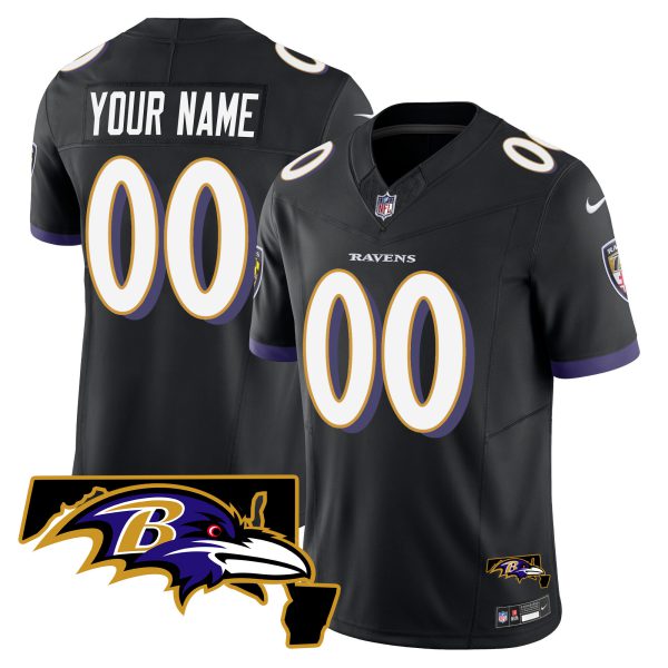 Ravens Maryland Patch Vapor Limited Custom Jersey - All Stitched - Image 3