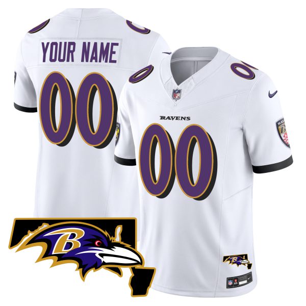 Ravens Maryland Patch Vapor Limited Custom Jersey - All Stitched - Image 5