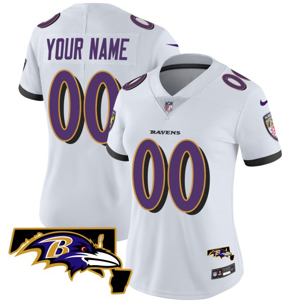 Ravens Maryland Patch Vapor Limited Custom Jersey - All Stitched - Image 10