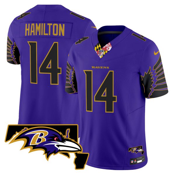 Men's Ravens Maryland Patch Vapor Limited Jersey V2 - All Stitched - Image 4