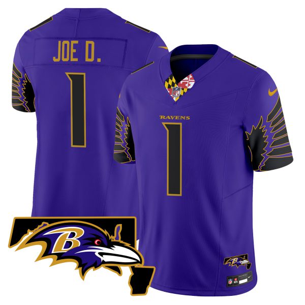 Men's Ravens Maryland Patch Vapor Limited Jersey V2 - All Stitched - Image 9