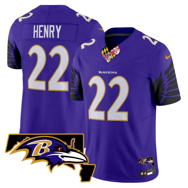 Men's Ravens Maryland Patch Vapor Limited Jersey V2 - All Stitched - Image 10
