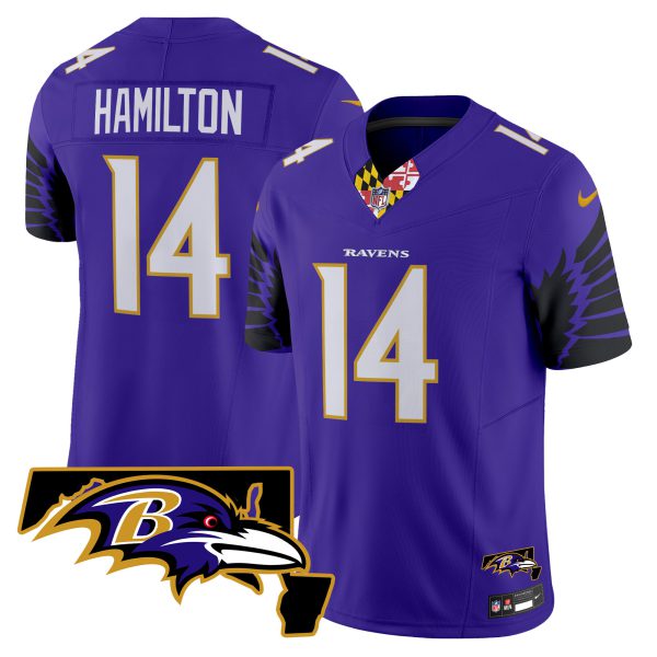 Men's Ravens Maryland Patch Vapor Limited Jersey V2 - All Stitched - Image 13