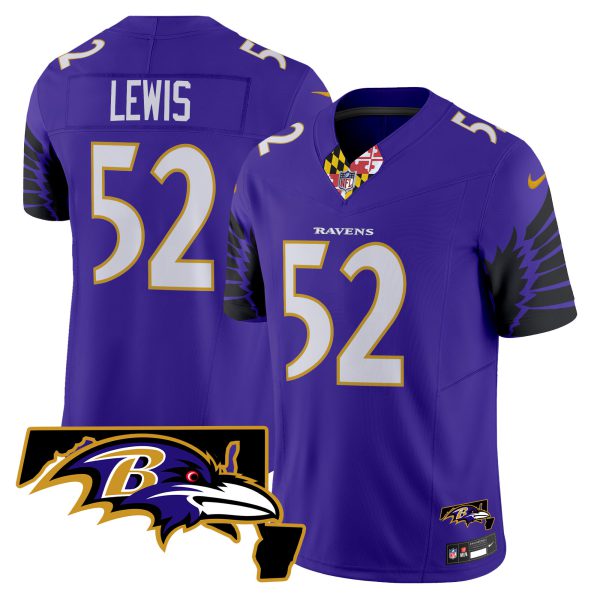 Men's Ravens Maryland Patch Vapor Limited Jersey V2 - All Stitched - Image 15