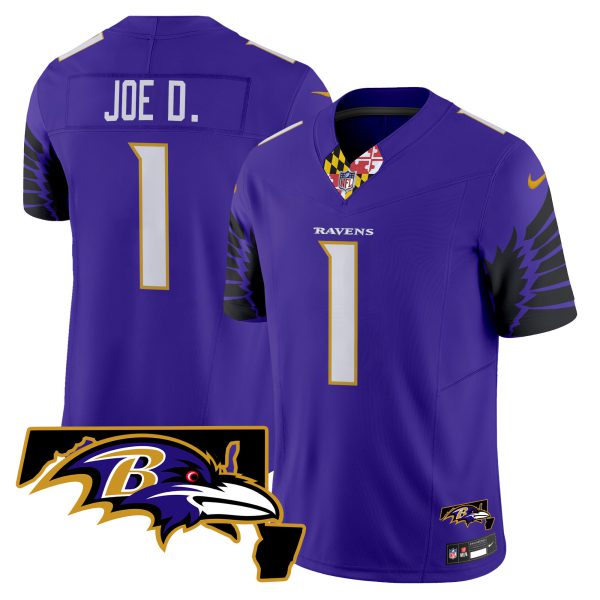 Men's Ravens Maryland Patch Vapor Limited Jersey V2 - All Stitched - Image 18