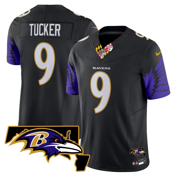 Men's Ravens Maryland Patch Vapor Limited Jersey V2 - All Stitched - Image 21