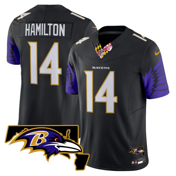 Men's Ravens Maryland Patch Vapor Limited Jersey V2 - All Stitched - Image 22