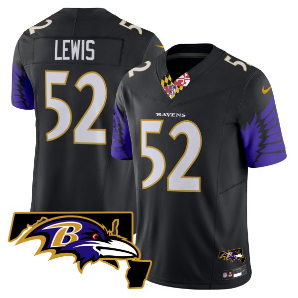 Men's Ravens Maryland Patch Vapor Limited Jersey V2 - All Stitched - Image 24