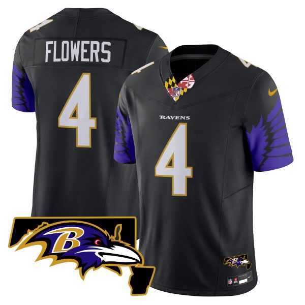 Men's Ravens Maryland Patch Vapor Limited Jersey V2 - All Stitched - Image 25