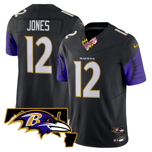 Men's Ravens Maryland Patch Vapor Limited Jersey V2 - All Stitched - Image 26