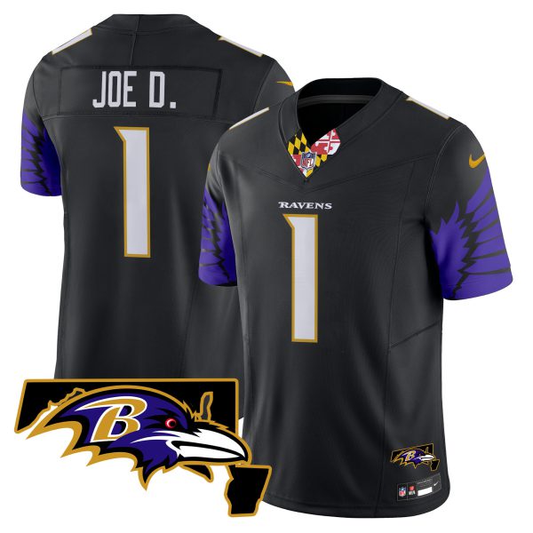 Men's Ravens Maryland Patch Vapor Limited Jersey V2 - All Stitched - Image 27