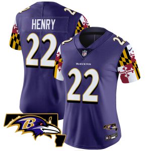 Women's Ravens Maryland Flag Vapor Limited Jersey V2 - All Stitched