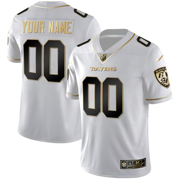 Ravens Vapor Gold Custom Name and Number - All Stitched - Image 2