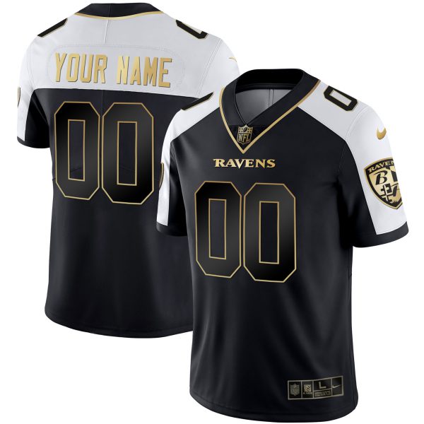 Ravens Vapor Gold Custom Name and Number - All Stitched - Image 4