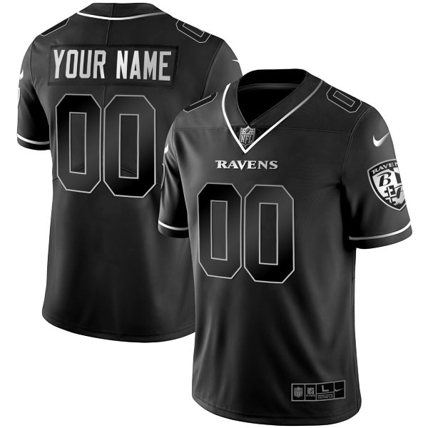 Ravens Vapor Gold Custom Name and Number - All Stitched - Image 5