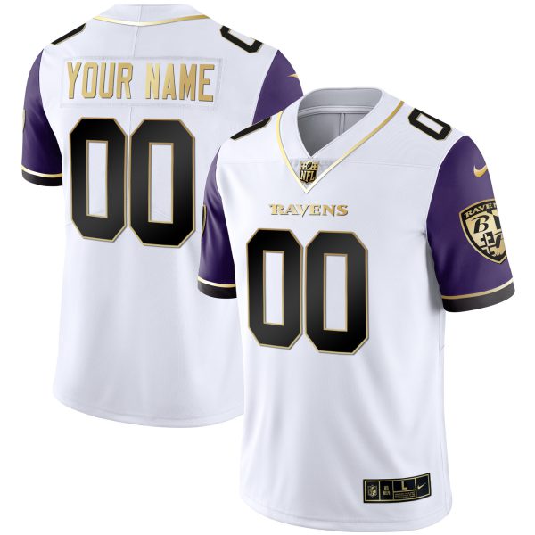 Ravens Vapor Gold Custom Name and Number - All Stitched - Image 8