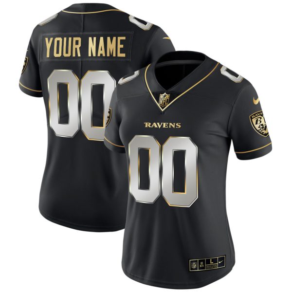 Ravens Vapor Gold Custom Name and Number - All Stitched - Image 9