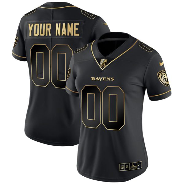Ravens Vapor Gold Custom Name and Number - All Stitched - Image 11