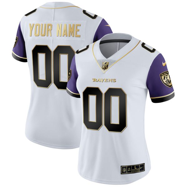 Ravens Vapor Gold Custom Name and Number - All Stitched - Image 16