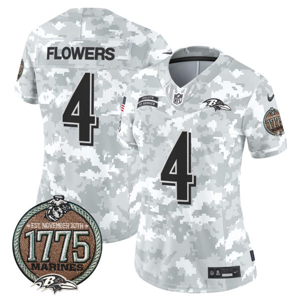 Women's Ravens 2024 Salute to Service Establishment Year Patch Vapor Limited Jersey - All Stitched - Image 7