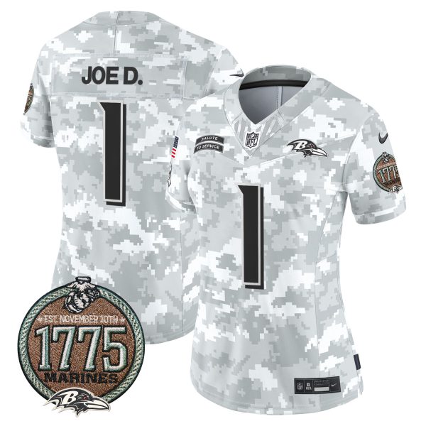 Women's Ravens 2024 Salute to Service Establishment Year Patch Vapor Limited Jersey - All Stitched - Image 9