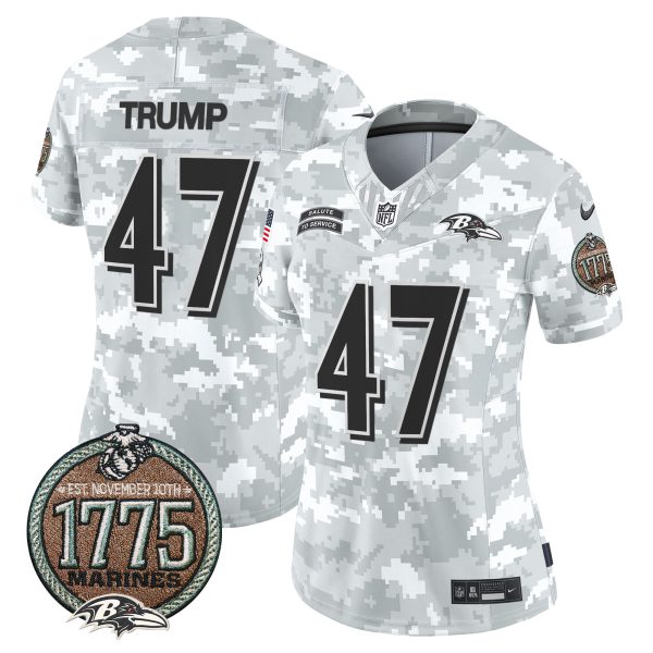 Women's Ravens 2024 Salute to Service Establishment Year Patch Vapor Limited Jersey - All Stitched - Image 10