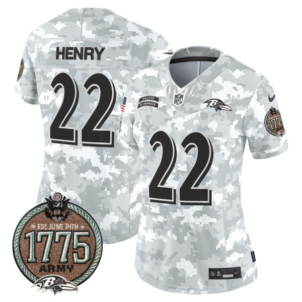 Women's Ravens 2024 Salute to Service Establishment Year Patch Vapor Limited Jersey - All Stitched - Image 11