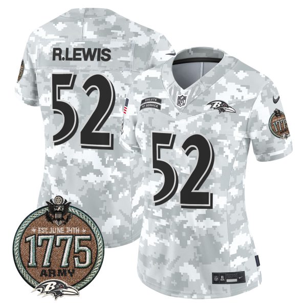 Women's Ravens 2024 Salute to Service Establishment Year Patch Vapor Limited Jersey - All Stitched - Image 16