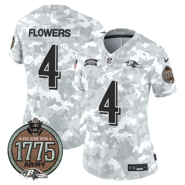 Women's Ravens 2024 Salute to Service Establishment Year Patch Vapor Limited Jersey - All Stitched - Image 17