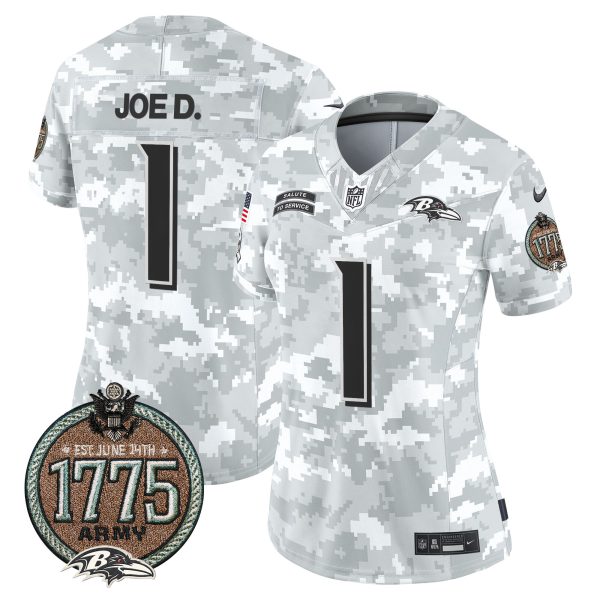 Women's Ravens 2024 Salute to Service Establishment Year Patch Vapor Limited Jersey - All Stitched - Image 19