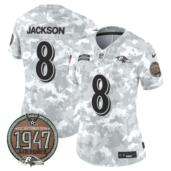 Women's Ravens 2024 Salute to Service Establishment Year Patch Vapor Limited Jersey - All Stitched - Image 32