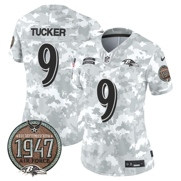 Women's Ravens 2024 Salute to Service Establishment Year Patch Vapor Limited Jersey - All Stitched - Image 33