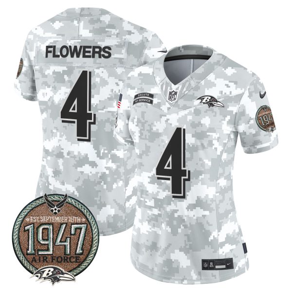 Women's Ravens 2024 Salute to Service Establishment Year Patch Vapor Limited Jersey - All Stitched - Image 37