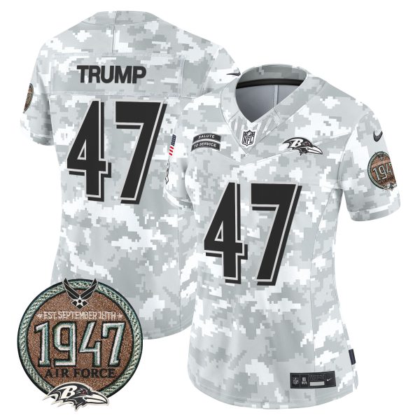 Women's Ravens 2024 Salute to Service Establishment Year Patch Vapor Limited Jersey - All Stitched - Image 40