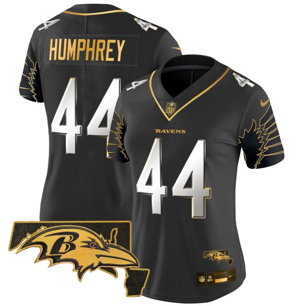 Women's Ravens Maryland Patch Gold Vapor Limited Jersey V2 - All Stitched - Image 5