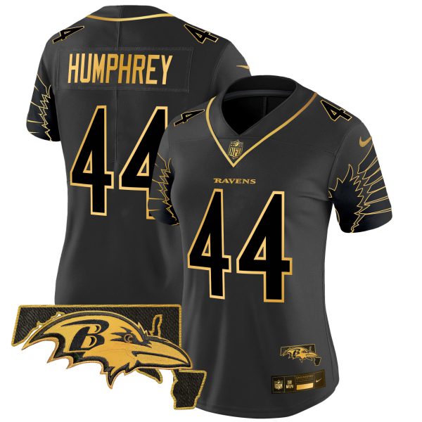Women's Ravens Maryland Patch Gold Vapor Limited Jersey V2 - All Stitched - Image 14